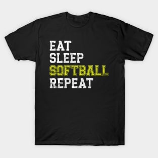 Eat Sleep Softball Repeat' Sport Softball T-Shirt